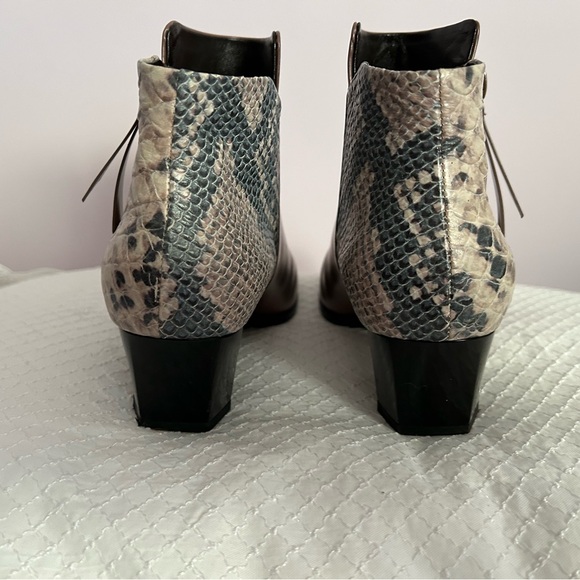 HOGAN ANKLE LIZARD/TAUPE BOOTS - Picture 3 of 4